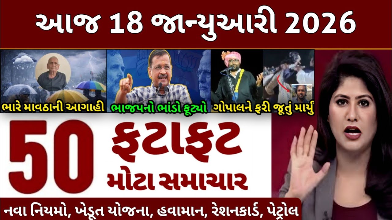 Today Breaking News | 23 જાન્યુઆરી 2026, ખેડૂત યોજના, હવામાન, રેશનકાર્ડ, પેટ્રોલ, modi, india, news