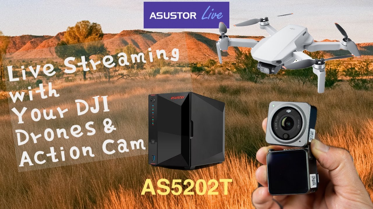How to livestream Dji Mini 2 & Action Cam Footage directly into your Asustor NAS