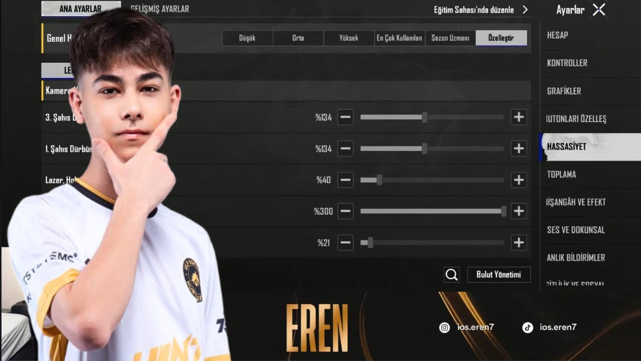 ULF EREN PUBG New 4.4 Sensitivity & Control code | Turkish 🇹🇷 Best Pro Player Sensitivity Bgmi 