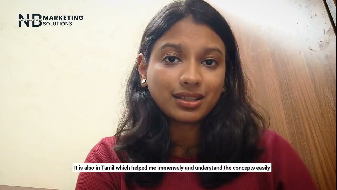Full-stack Digital Marketing Course with AI in Tamil | NB Marketing Solutions | Student Testimonial