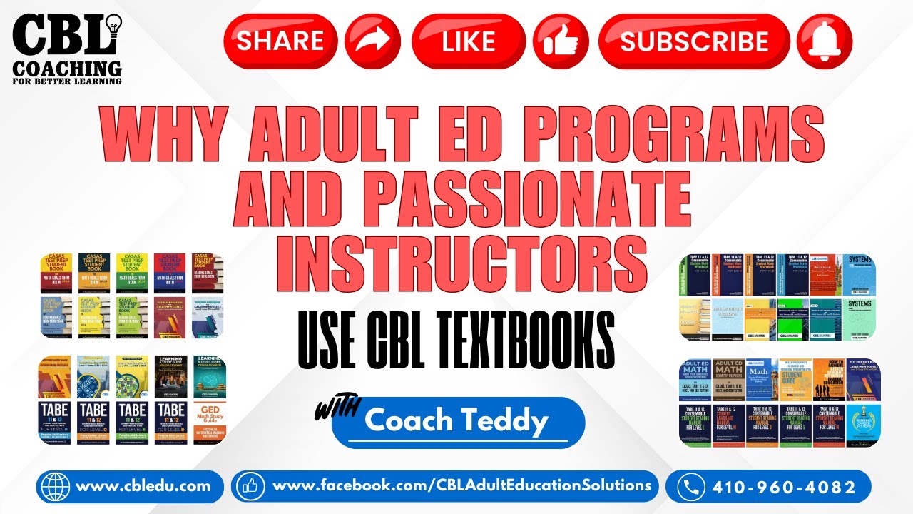Why Adult Ed Programs and Passionate Instructors Use CBL Textbooks