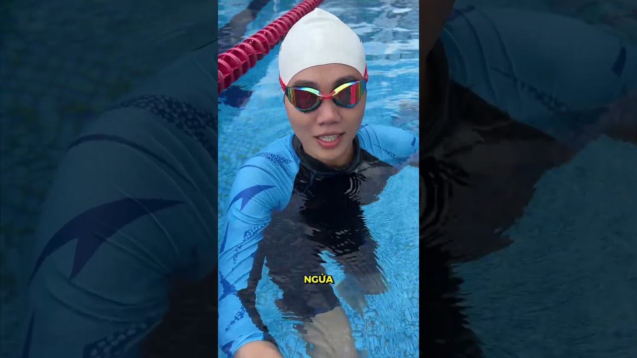 Cách để bơi ngửa không bị nước vào mũi , dễ lắm Viên chỉ cho 🥰 #swimming #shorts #sports