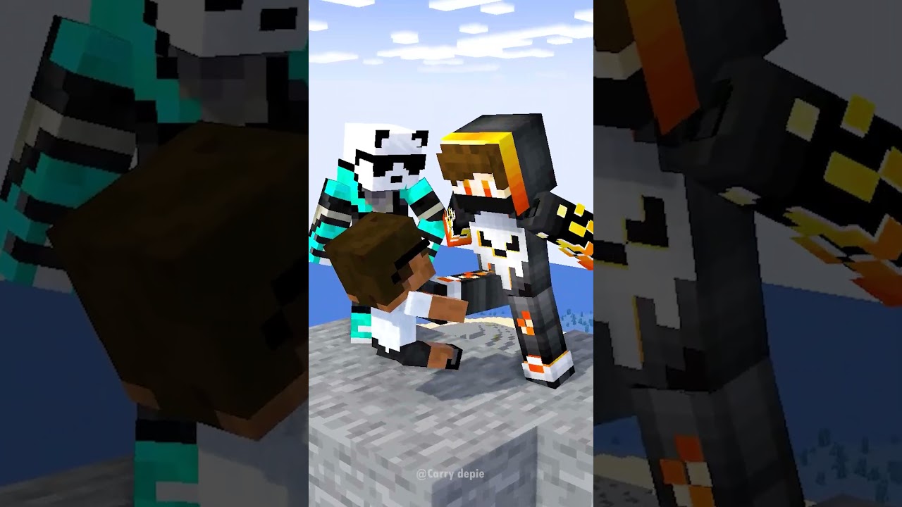Carry Vs Volcano #minecraftshorts #minecraft