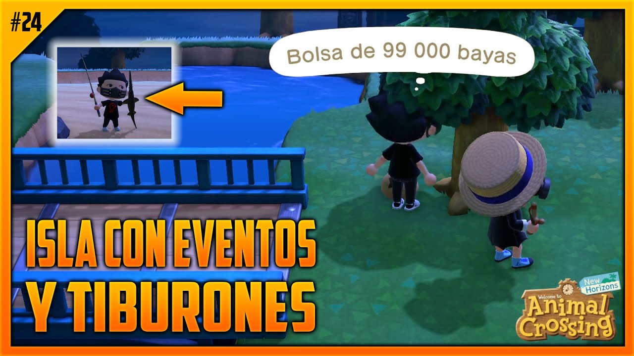 VISITO UNA ISLA CON EVENTOS Y TIBURONES 🐬 EP. 24 | ANIMAL CROSSING NEW HORIZONS