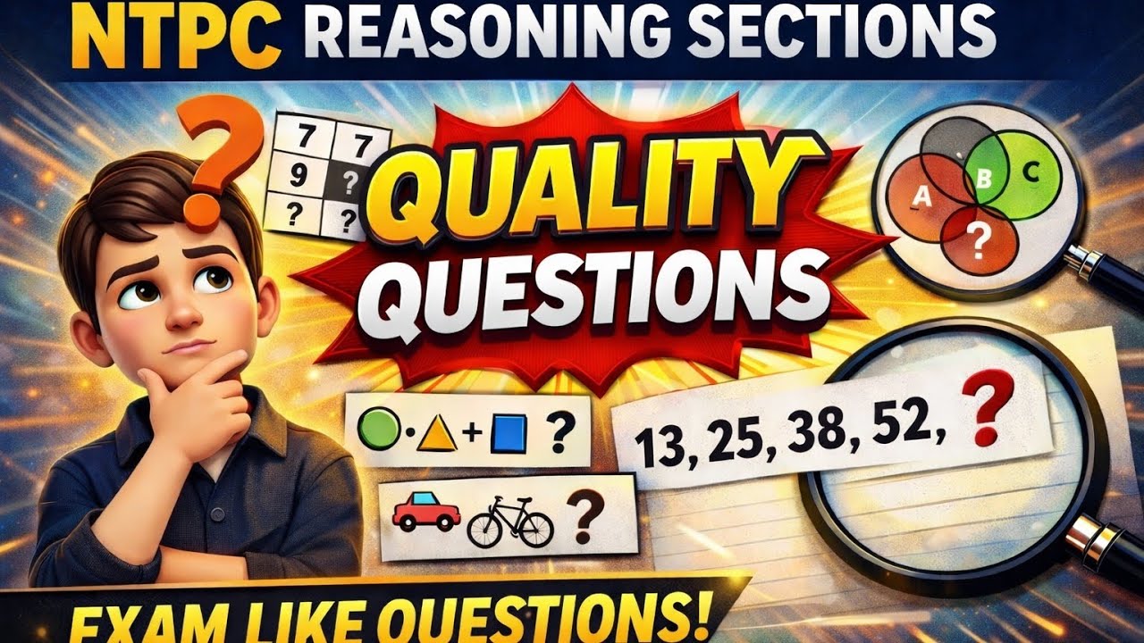 NTPC Reasoning Sectional | Quality Questions | Exam Like Questions