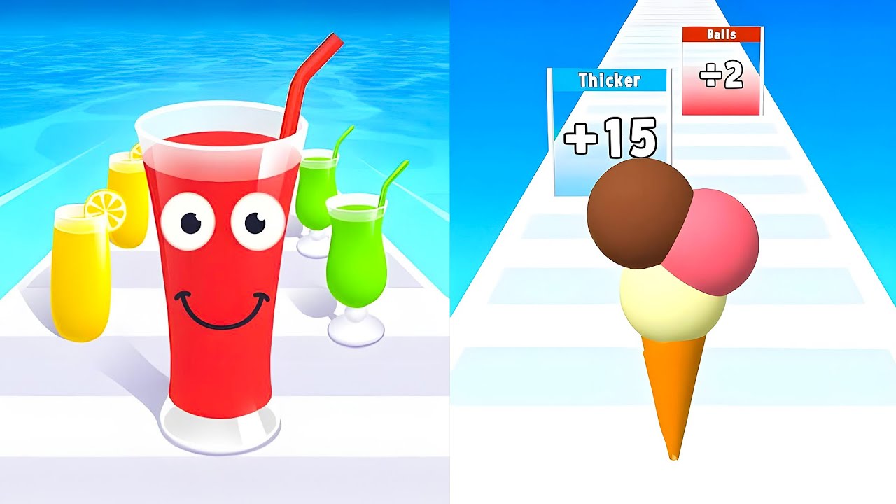 MAX LEVEL Gameplay🔥- Ice Cream Rush vs Juice Run (Insane 2025 Update!)
