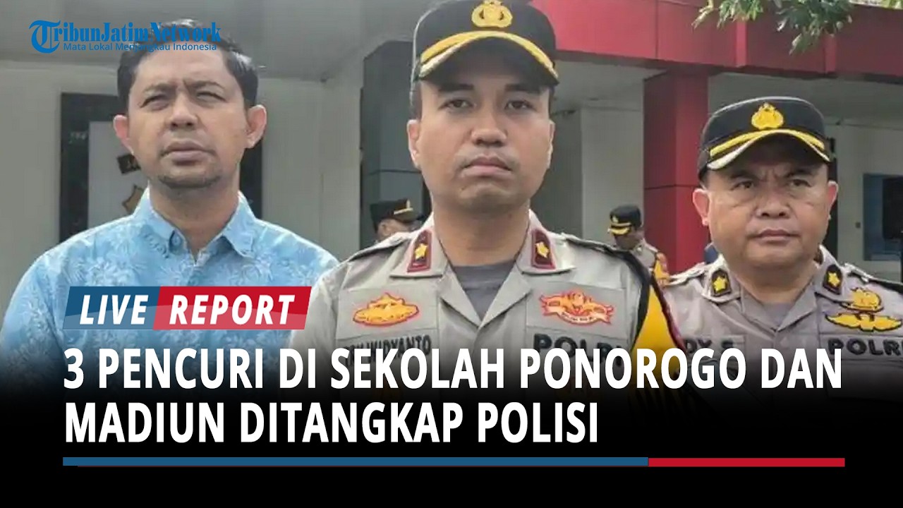 3 Pencuri di Sekolah Ponorogo dan Madiun Ditangkap Polisi, Modus Bobol Brankas hingga Gasak Uang