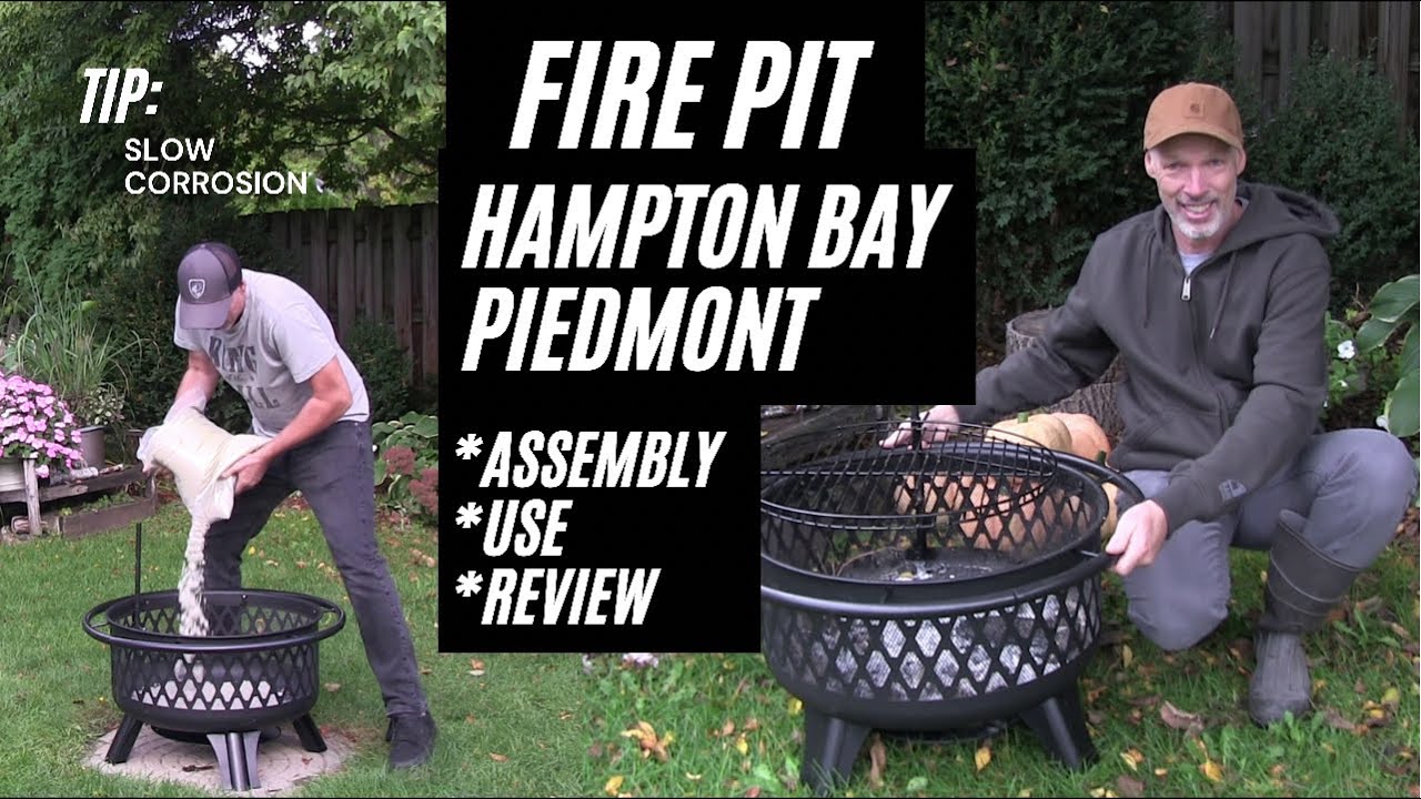 Fire Pit: Hampton Bay Assembly & Review & Grilling Piedmont