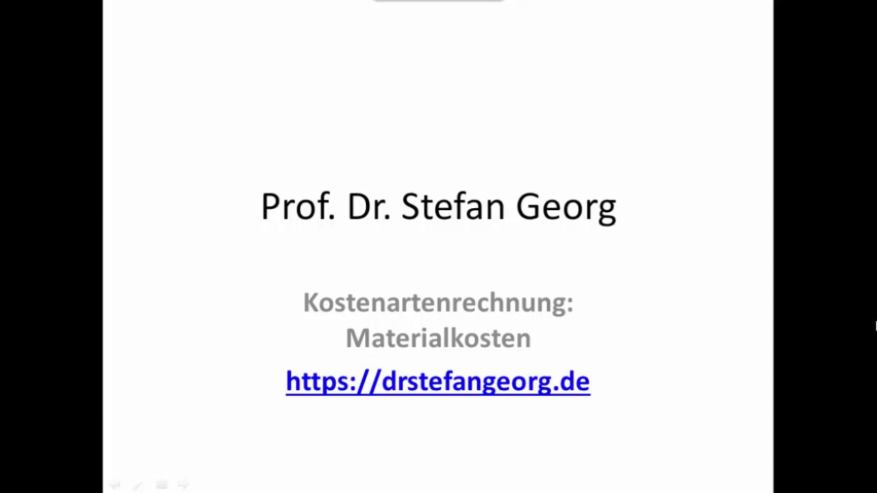 Berechnung von Materialkosten in der Kostenartenrechnung
