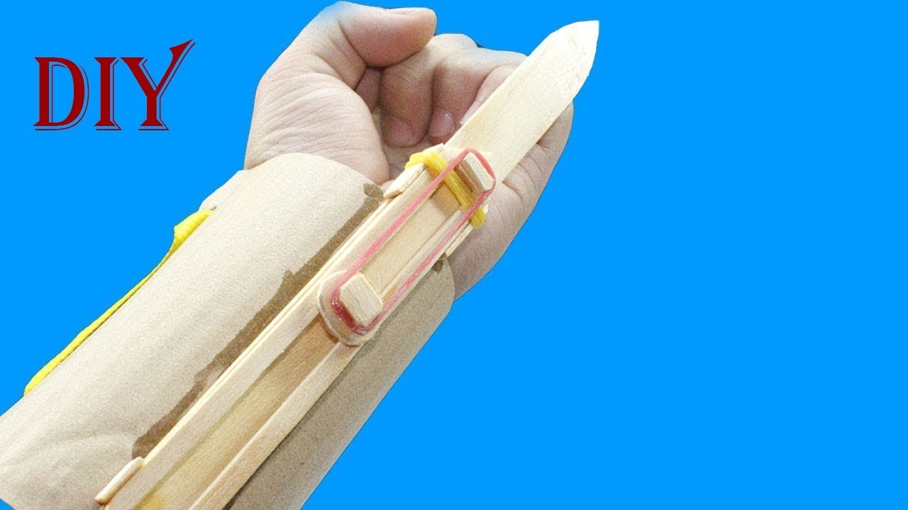 How to Make An Assassin's Creed Hidden Blades Easy With Popsicle Sticks