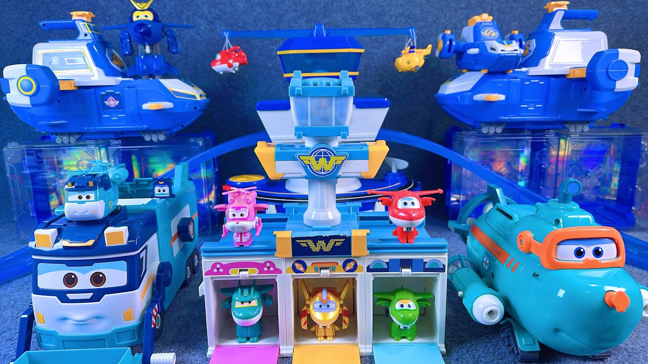 21-minute of satisfying unboxing, cool Super Wings Space Base Set Series ASMR | Review Toys