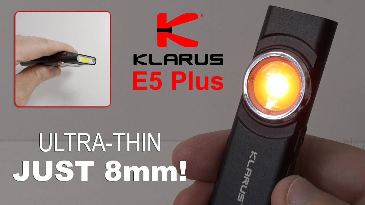 KLARUS E5 Plus - Ultra slim flashlight - just 8mm! that weighs only 39g!