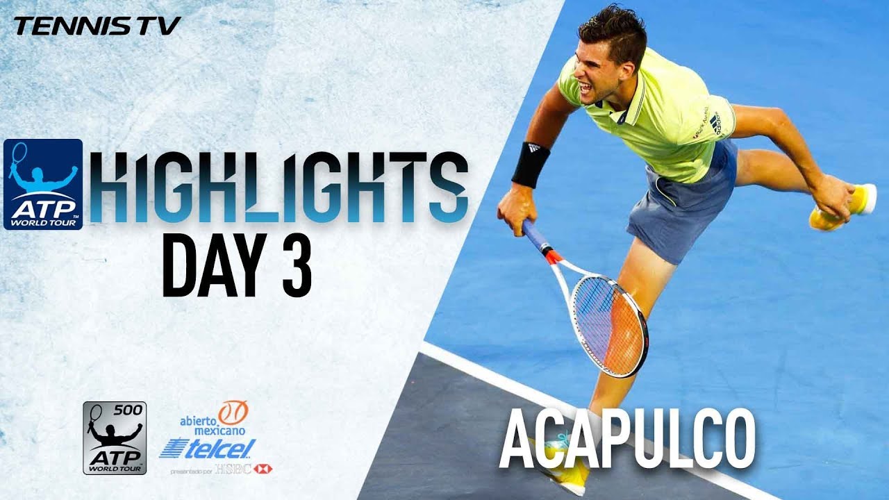 Highlights: Thiem, Zverev And Del Potro Win On Wednesday In Acapulco 2018