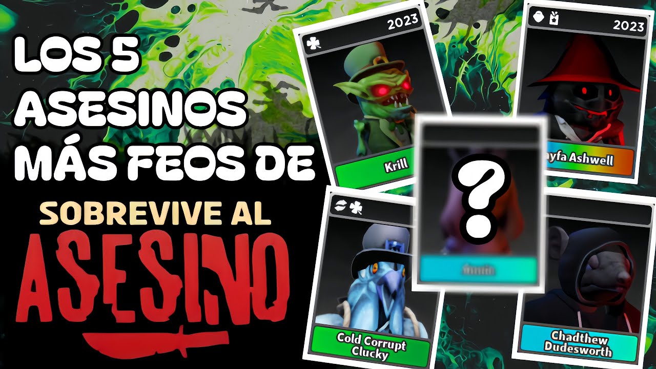 💩 Los 5 ASESINOS MÁS FEOS de SOBREVIVE AL ASESINO - Stk roblox 