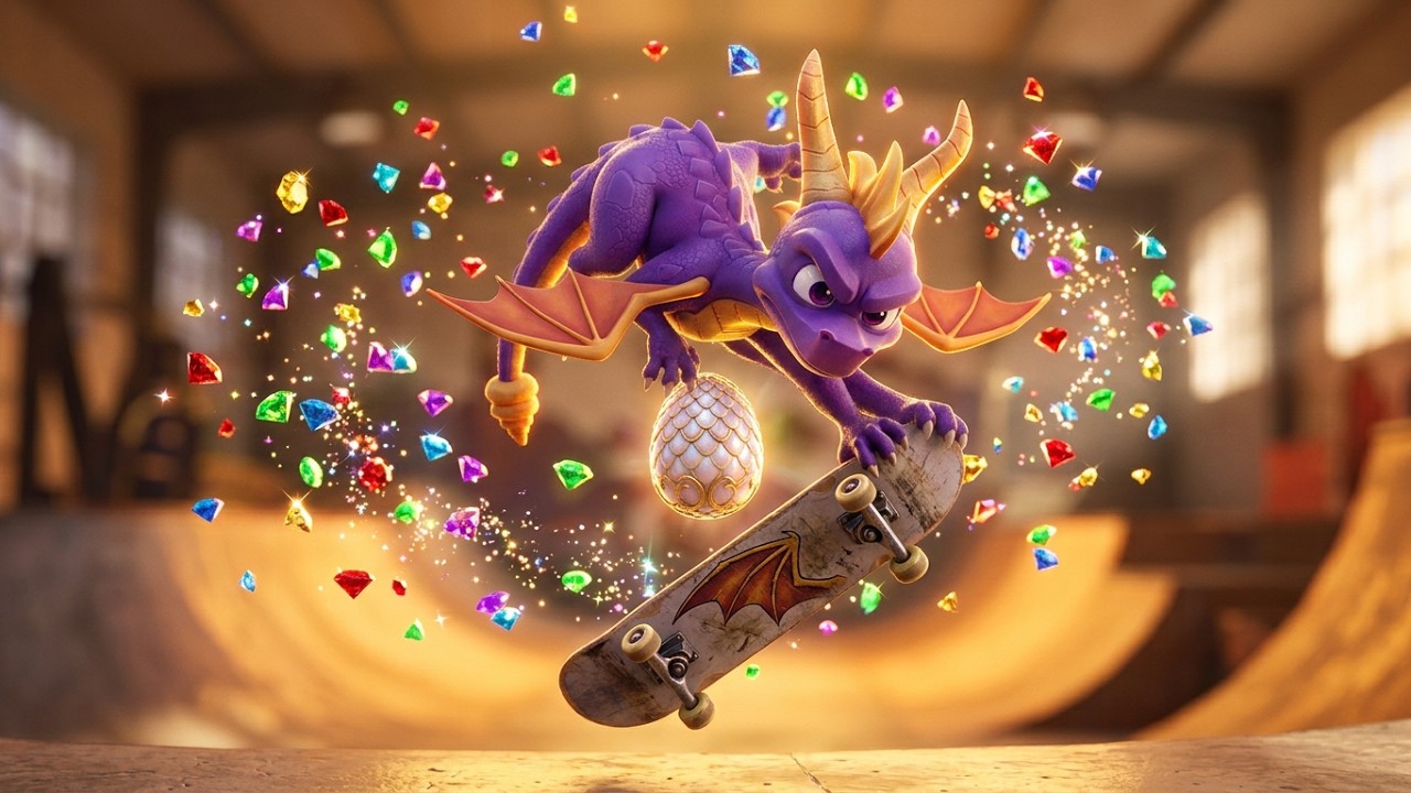 Spyro Reignited Trilogy Part 35 Bonus Level Skateboarding