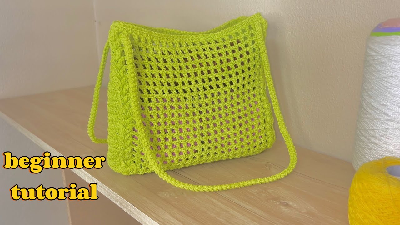 DIY Crochet Bag | Easy Crochet (ခေတ်စားနေတဲ့ အိတ်ထိုးနည်းလေရတင်ပေးလိုက်ပါတယ်နော်)🤩