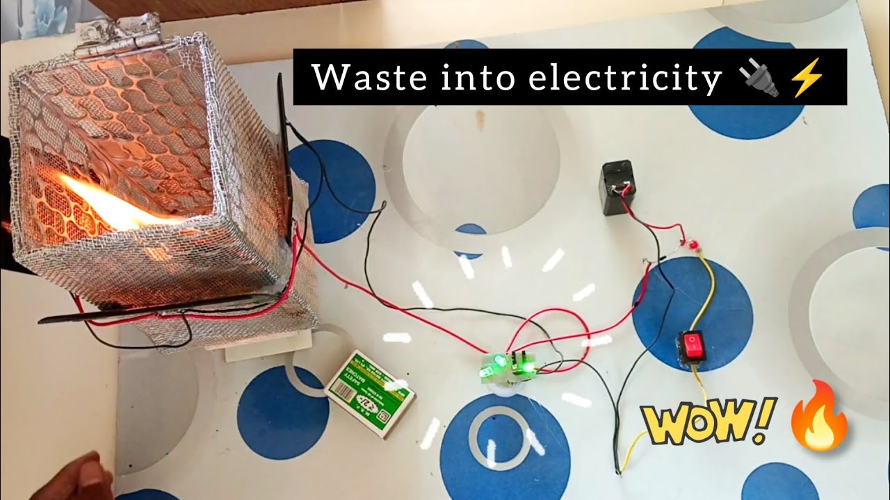 🔥Wastage into electricity⚡|| Storage🔋