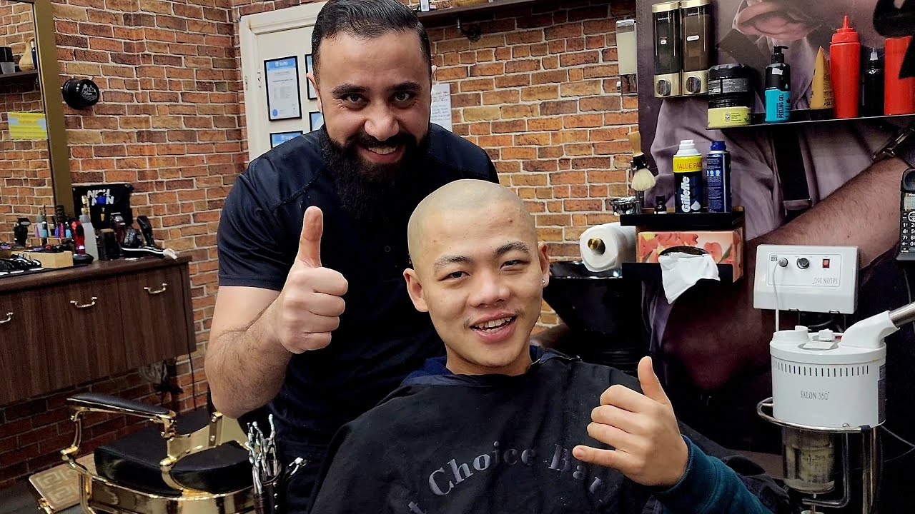 💈 ASMR BARBER . how to do the head shave in the beast way   buzzcut  buzz cut transformation