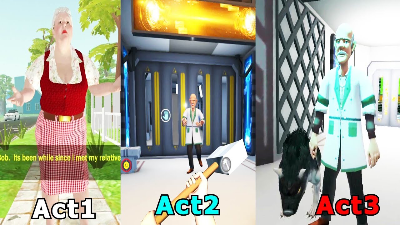 Bad Granny Chapter 3 - Act 1 - 3 Gameplay Walkthrough Part 4 Solutions