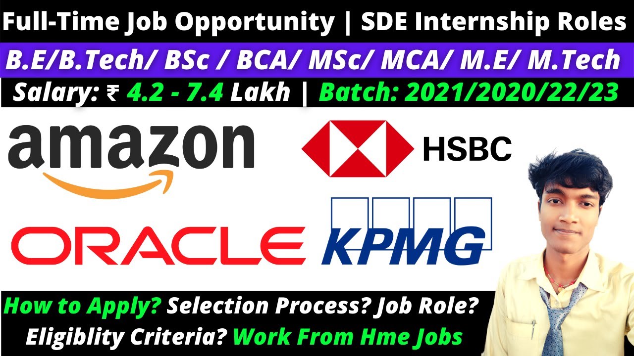 🔴KPMG | Oracle | HSBC  | Amazon Off-Campus Recruitment Drive! 2023/2022/2021/20/19! Salary 4.2+ LPA!