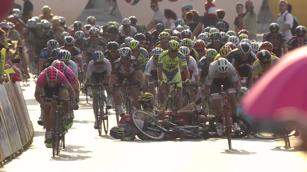 Crash on stage 2 of 2015 Tour de Pologne