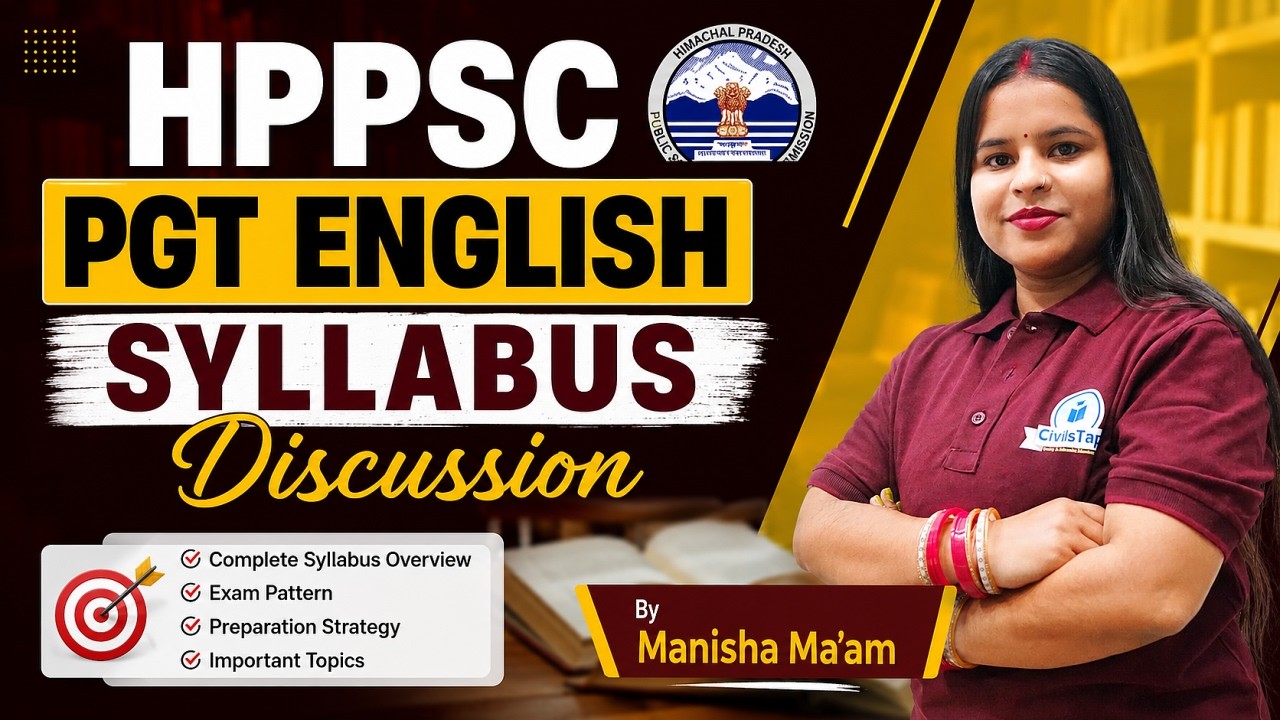 HPPSC PGT English 2026 | Complete Syllabus Discussion | Preparation Strategy & Roadmap | CivilsTap
