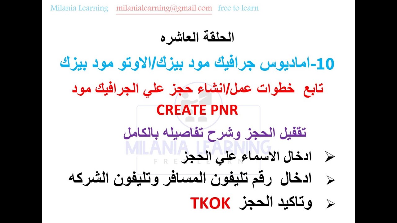 اماديوس جرافيك مود 10  / تقفيل الحجز -ادخال الاسماء- معلومات الاتصال
