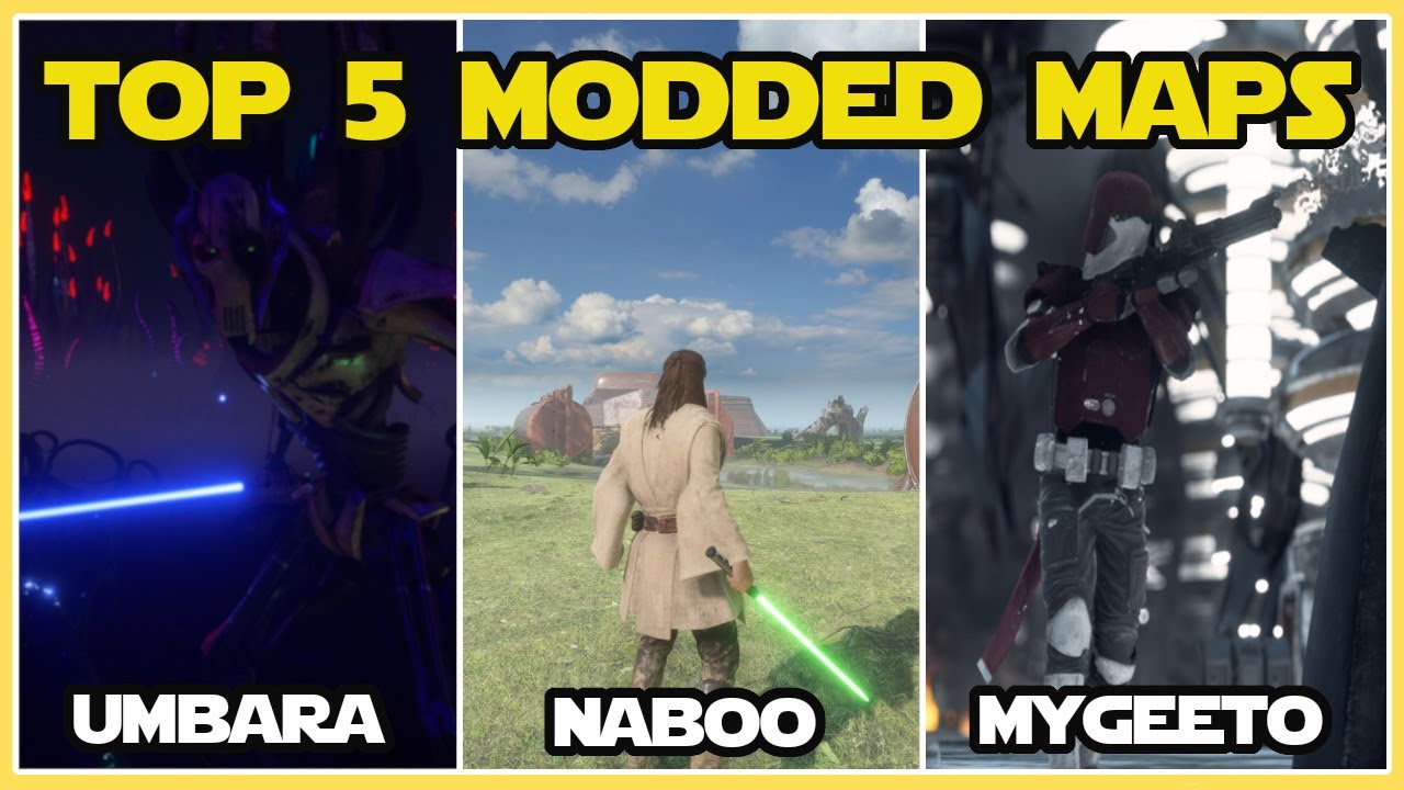 ТОП-5 МОДИФИЦИРОВАННЫХ КАРТ - Демонстрация модов для Star Wars Battlefront 2