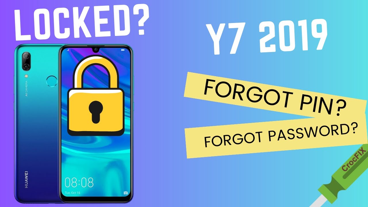 Huawei Y7 2019 Locked? Remove screen lock / password / pin / factory reset