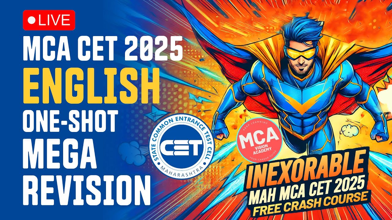 English Mega Revision Series for MCA CET 2025  🚀 INEXORABLE Free Crash Course 🔥 One Shot Video