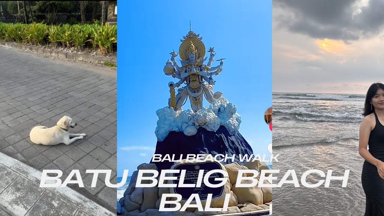 Batu Belig Beach Bali Walking Tour | Relaxing Beach Walk & Ocean Breeze