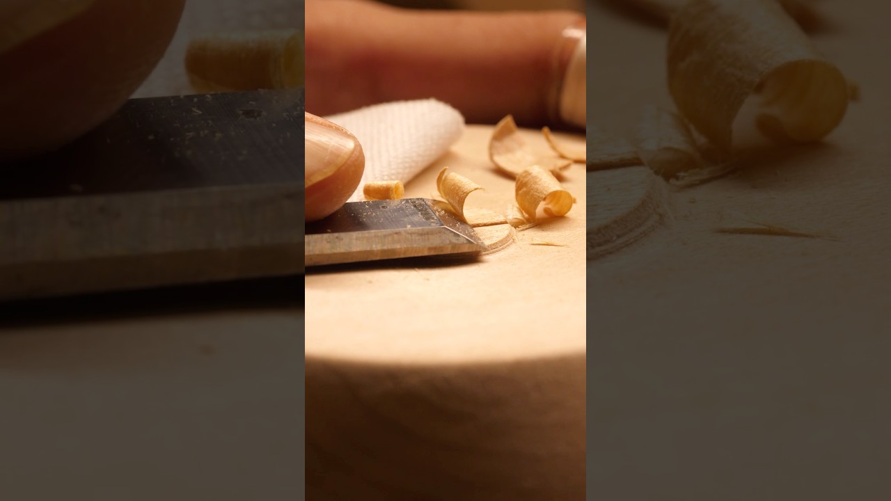 This wood scraping sound is highly ADDICTIVE  #diy #woodworking
