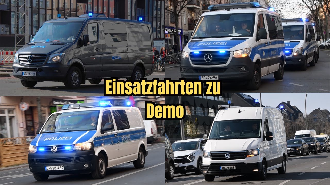 🚨[Nazi-Demo]🚨 Einsatzfahrten zu Blockaden in Berlin Friedrichshain || Polizei Berlin/Bundespolizei