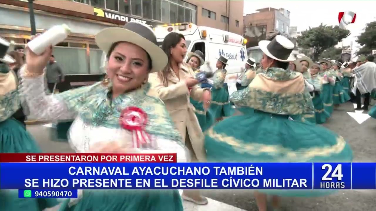 Agrupaciones de danzas folklóricas dieron inicio al desfile cívico militar por Fiestas Patrias