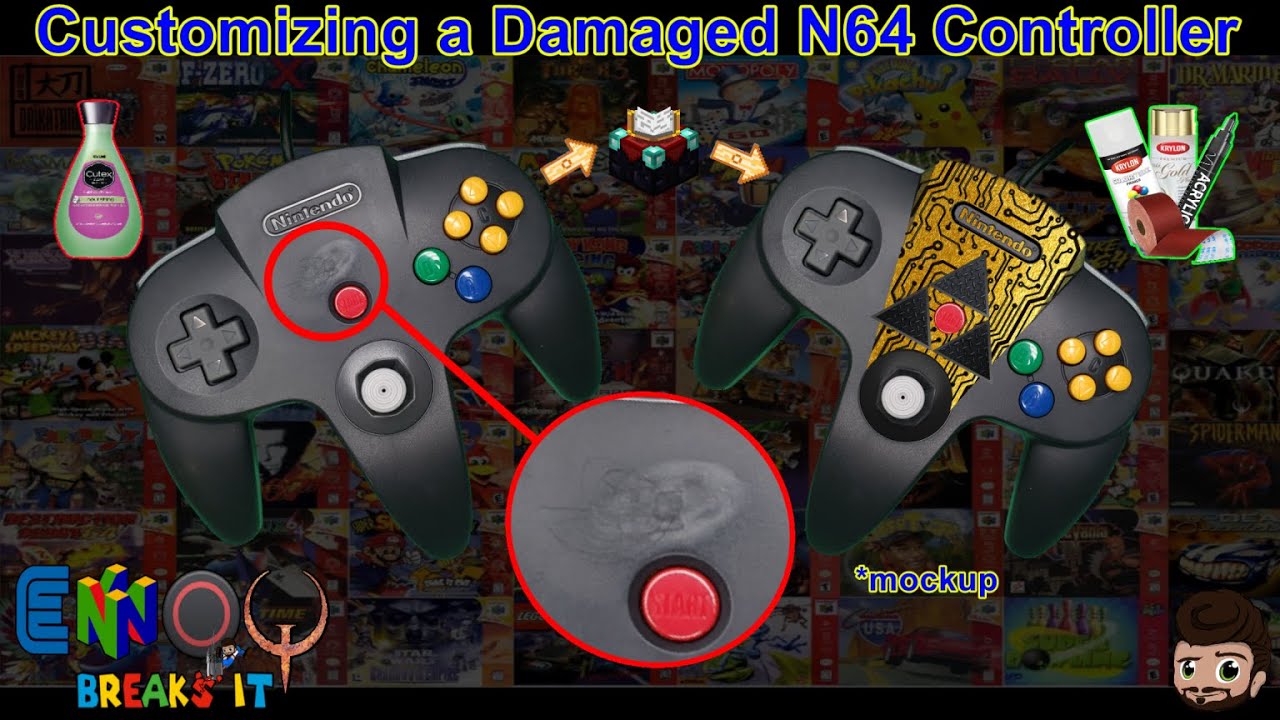 N64 Controller Customization (covering acetone damage)
