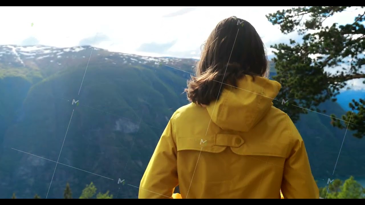 Norway. Young Adult Caucasian Woman Lady Tourist Traveler Photographer Taking Pictures Photos Near