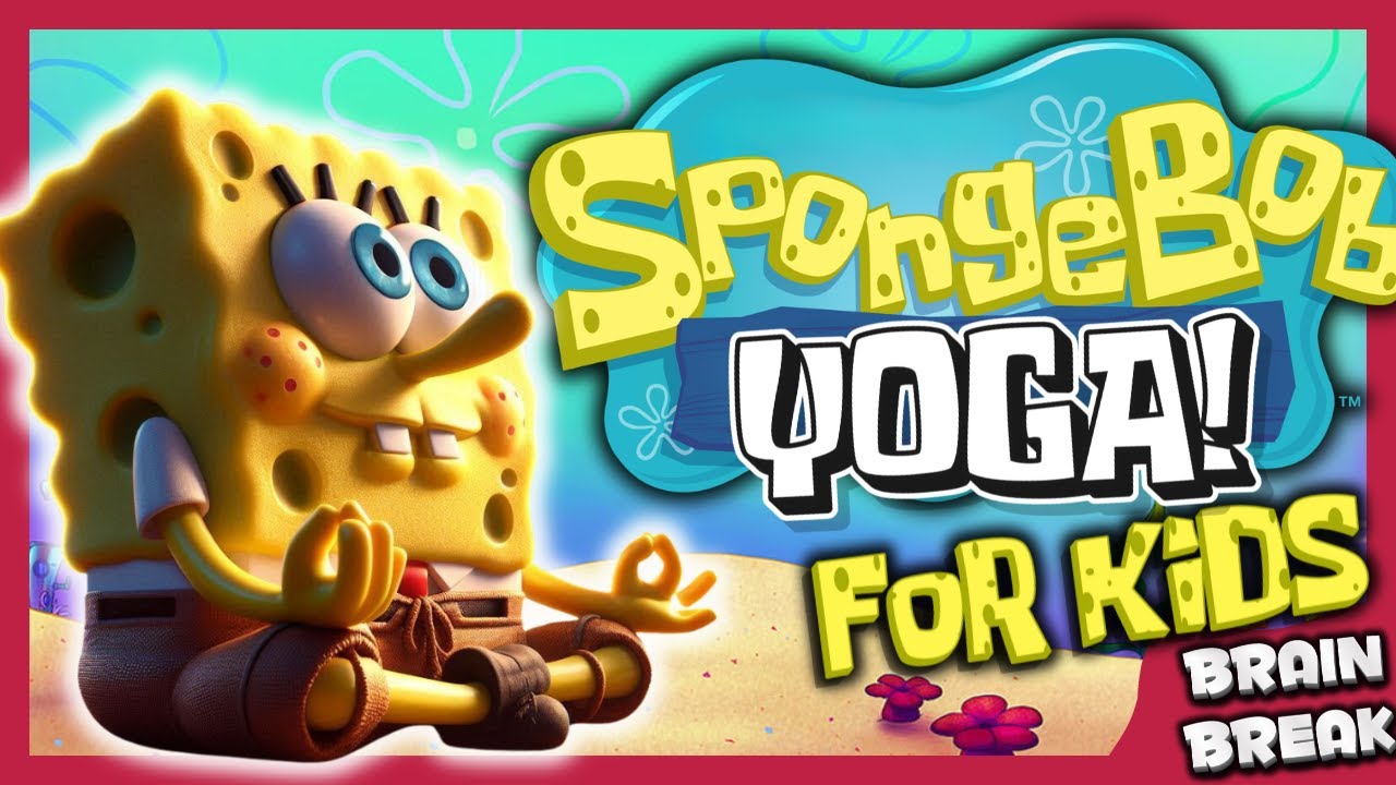 🟡SPONGE BOB YOGA🐙🧘&zwj;♂️🌊 Relaxing Yoga for kids and all!🍍Brain Break | Danny Go Noodle inspired