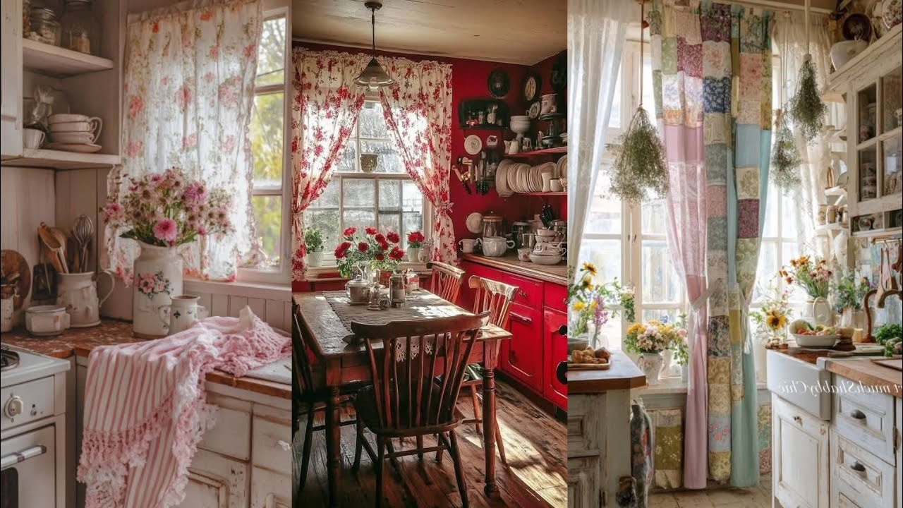 🌹STEP BACK Into Timeless Simplicity: Vintage Farmhouse Kitchen Curtain Decor for Small Cozy Cottages