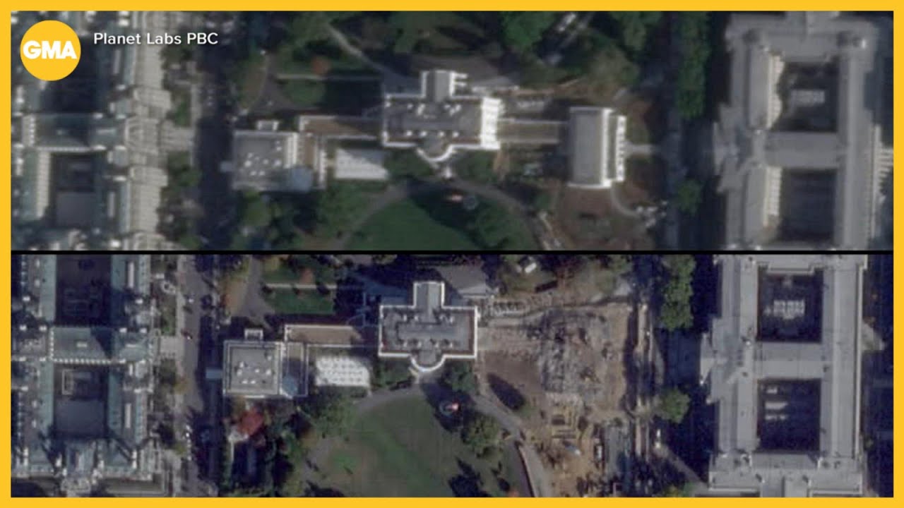 Satellite images show extent of demolition at White House