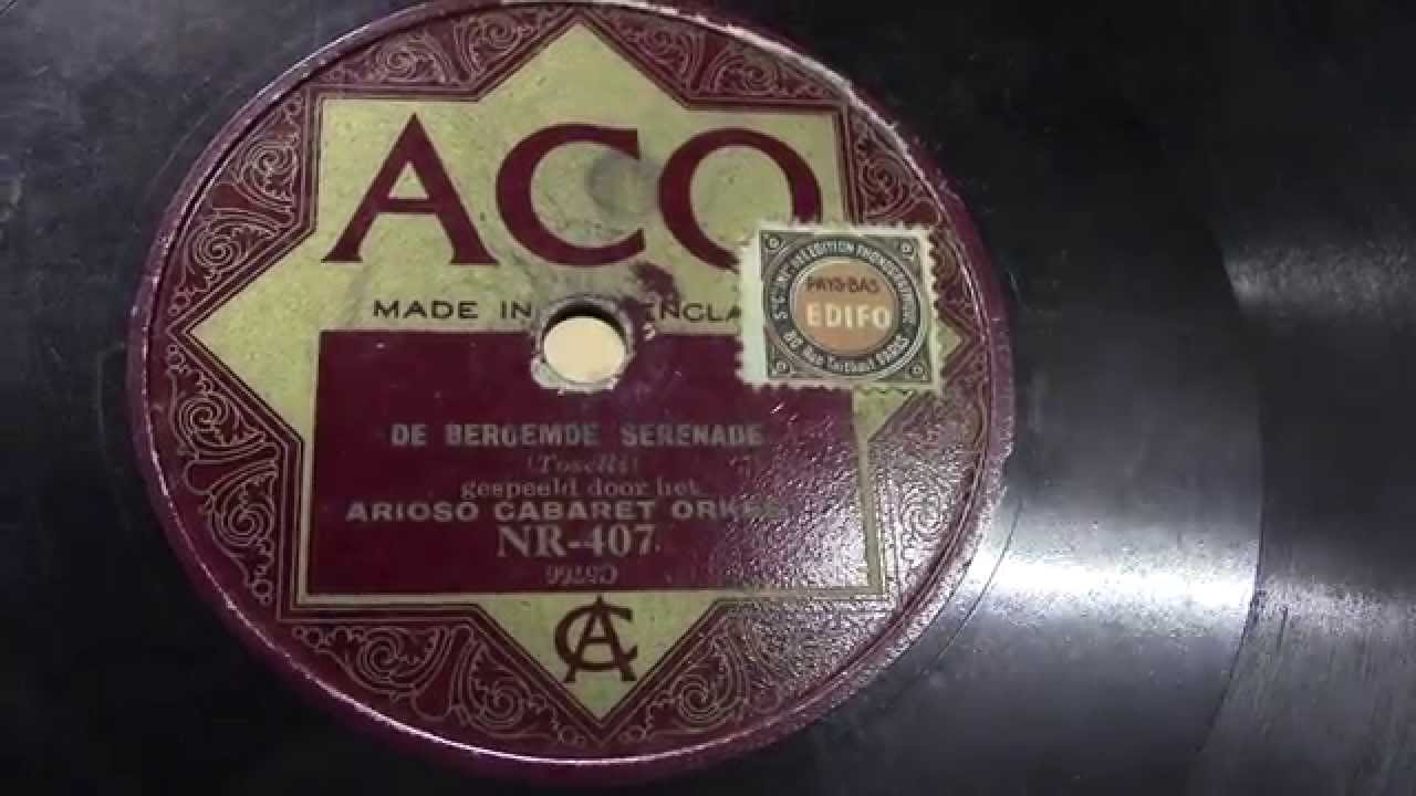 Ariosa cabaret orkest: Serenade van Toselli. (1920).