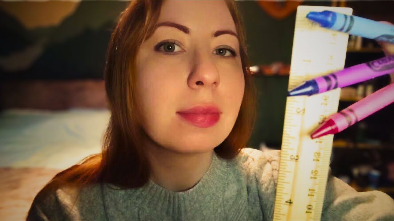 ASMR-измерение и трафаретная роспись ушей 🎨 | Осмотр, рисование и раскрашивание (средство для улу...