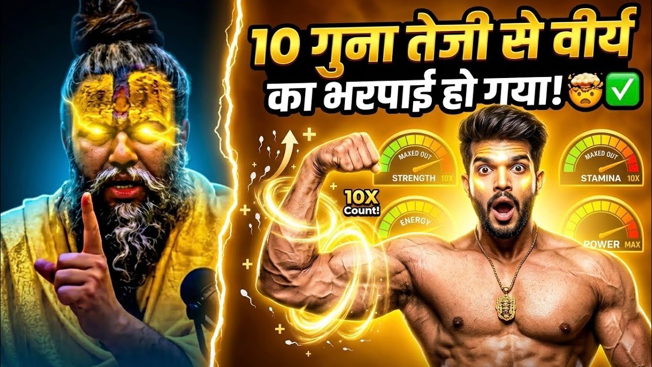 10 गुना तेजी से ब्रह्मचर्य नाश की भरपाई करो!! 🤯 वीर्यवान और ऊर्जावान बनोगे! Brahmachari RATAN