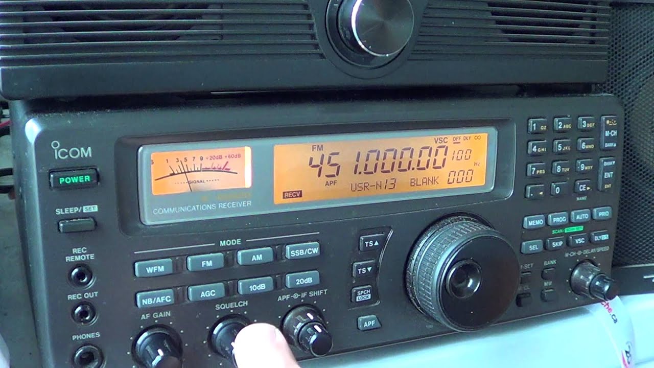 Icom IC R8500 Basic Operation - Frequency input and modes