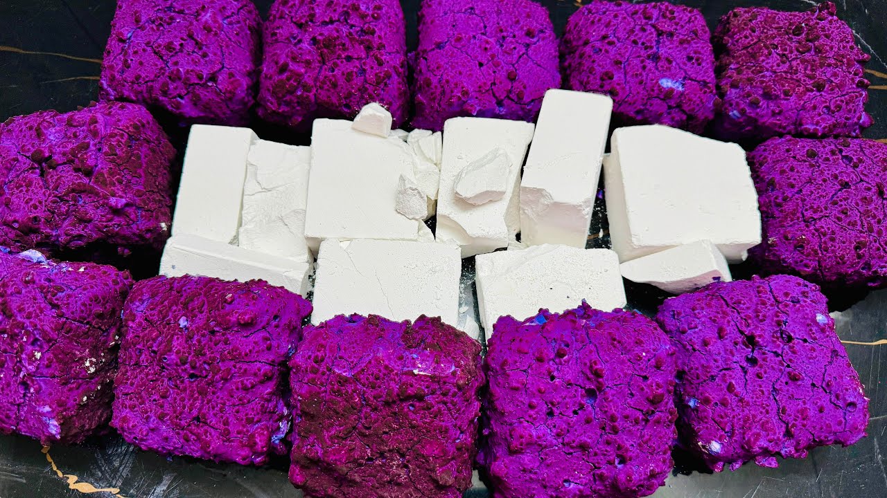 Soft Fresh Gym Chalk ASMR Crush | Colorful Paste Dyed Oddly Satisfying ASMR