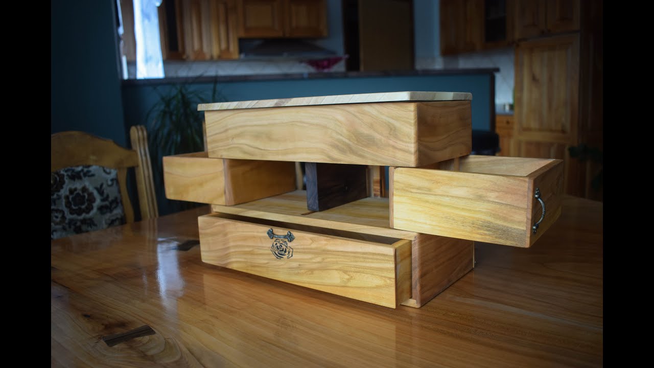 Making Secret Drawer Jewelry Box With Epoxy River Top