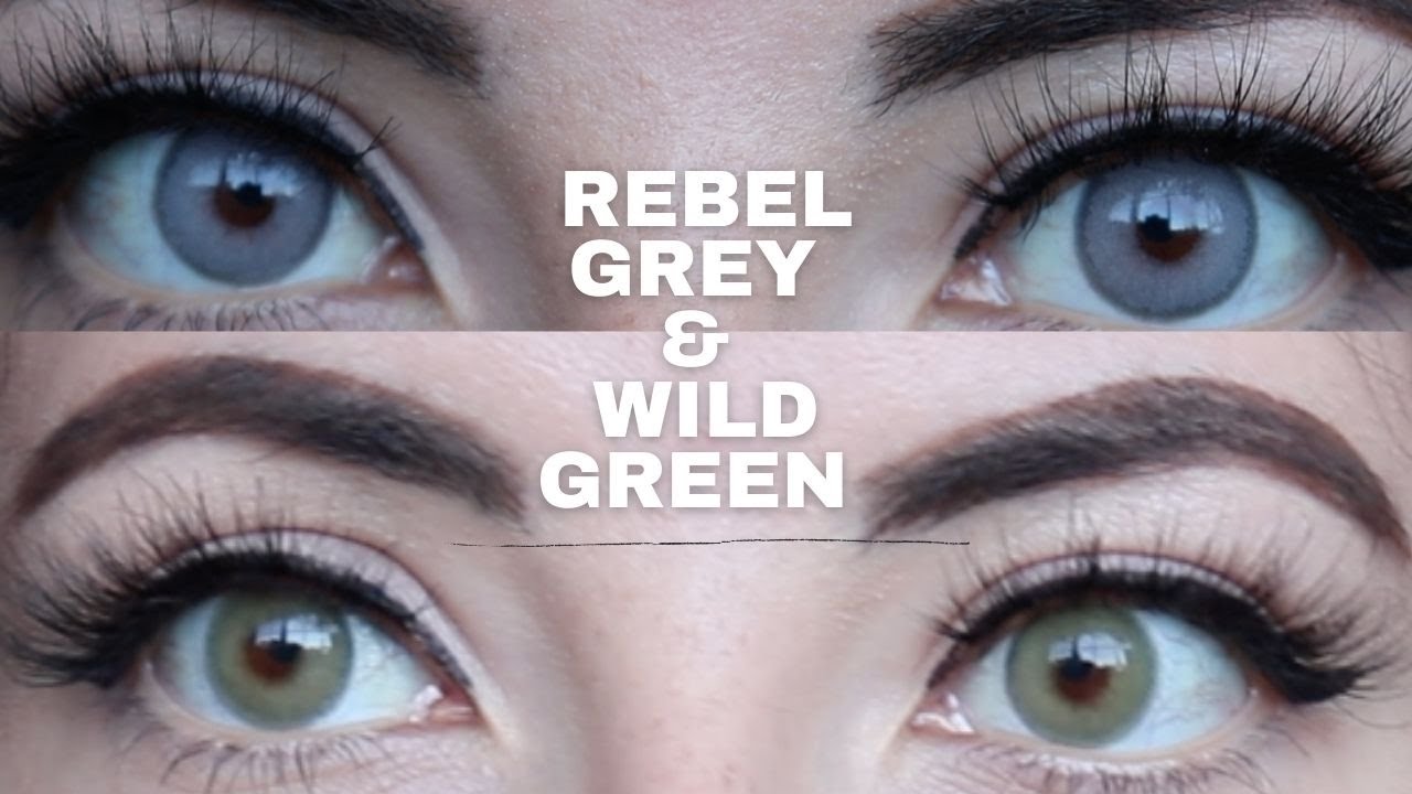 Desio Contact Lenses | Wild Green &  Rebel Grey on DARK EYES (w/ Commentary)