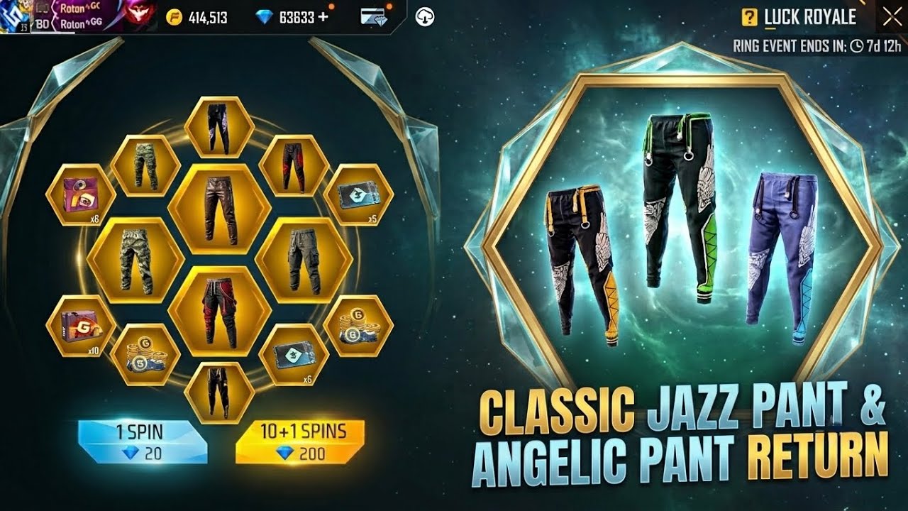 Angelic Pant Return Confirm Date 2026 | Classic Jazz Pant Return Confirm Date | Free Fire New Event