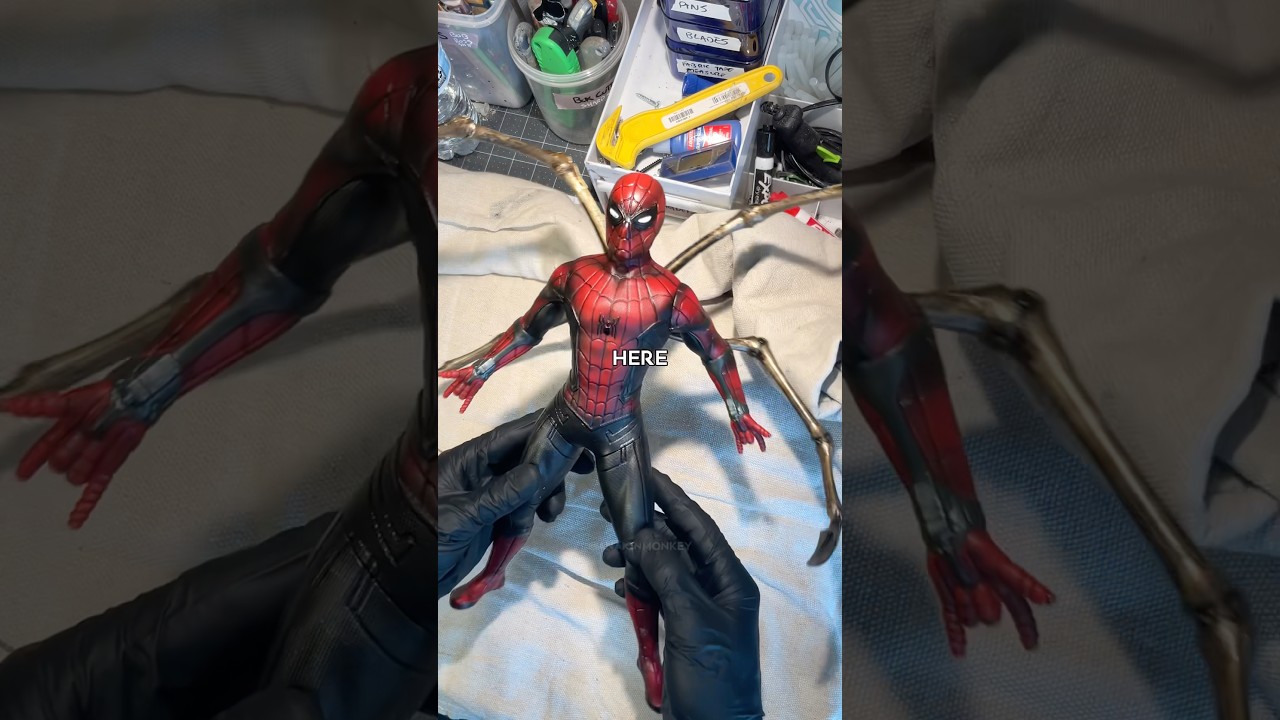 Самодельная фигурка Человека-паука #spiderman #diy #collectibles #cosplay #diycosplay