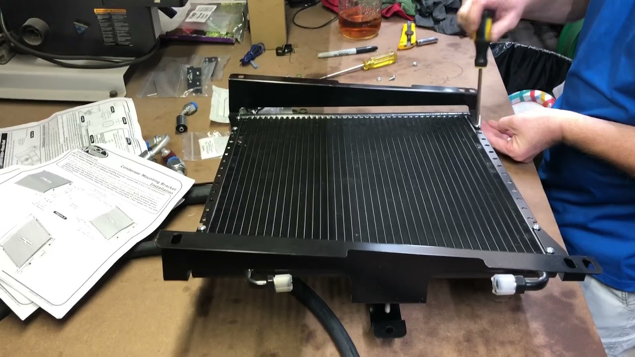 Vintage Air Install Part 2 - Condenser install 49 Chevy Truck