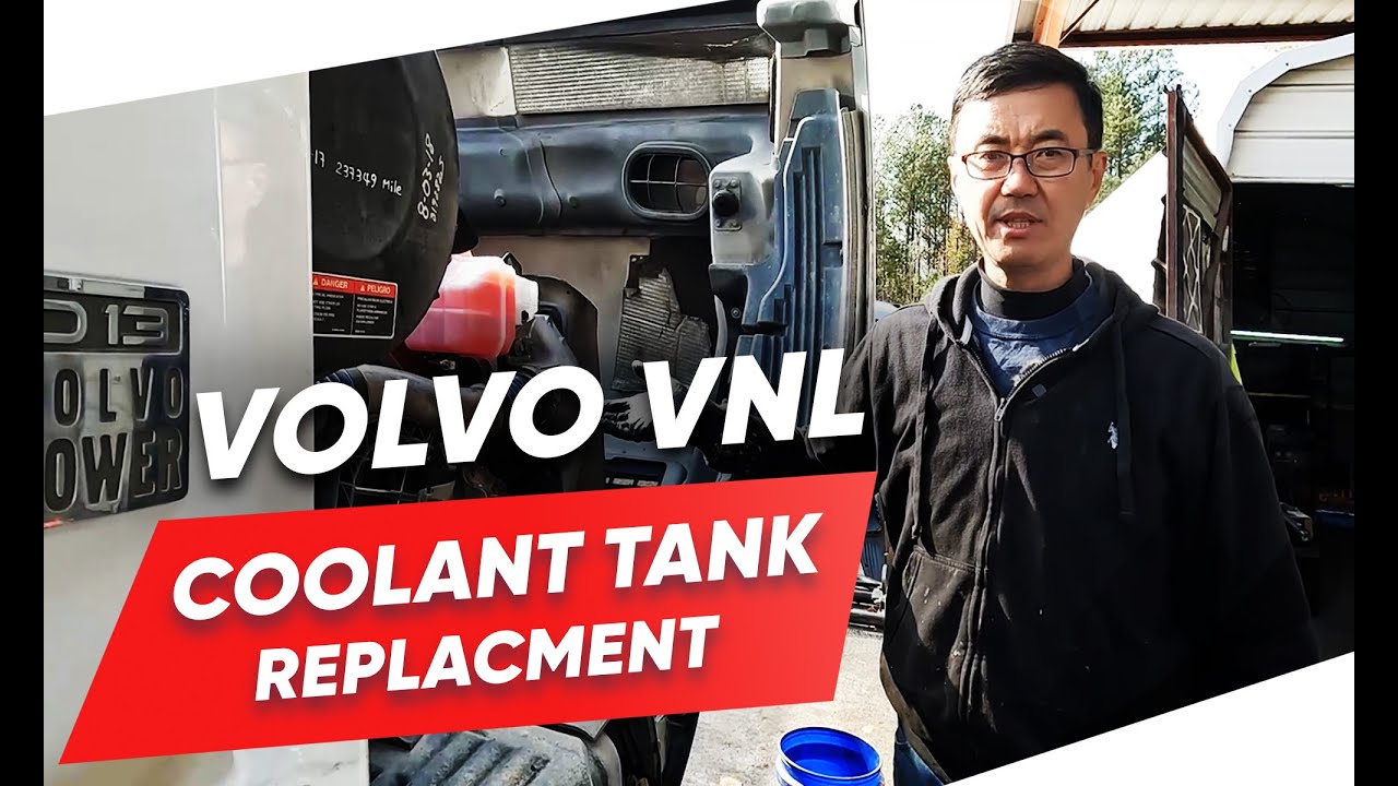 Don't panic! Quick tutorial on replacing Volvo VNL coolant reservoir.